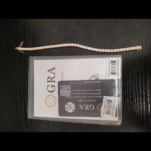 12Ct Round VVS1 Moissanite Men's Tennis Bracelet Real Sterling‎ Silver